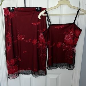 Women’s Two Piece Skirts Set Sz Medium EUC